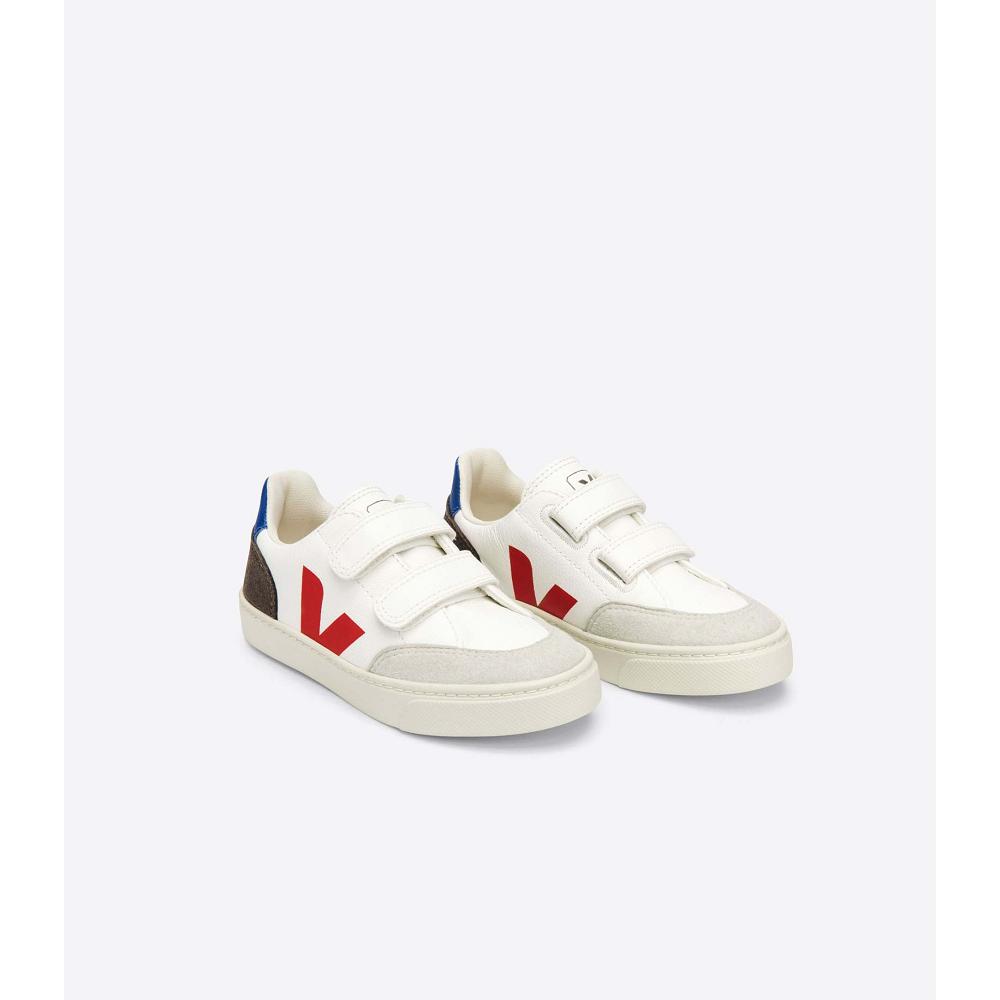 White/Black Kids' Veja V-12 CHROMEFREE Shoes | AU 750JPQ